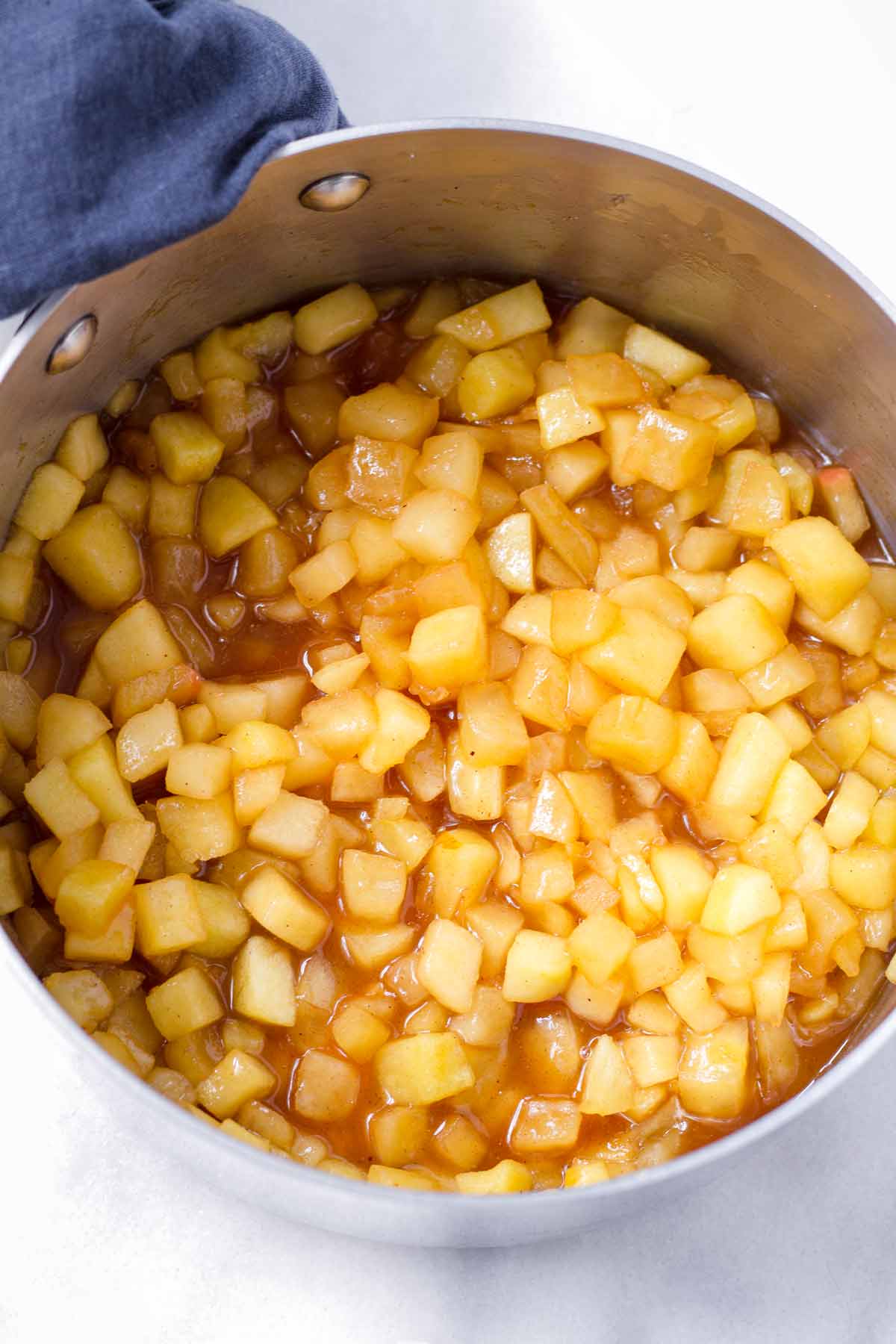 cooked down cinnamon apples for the filling