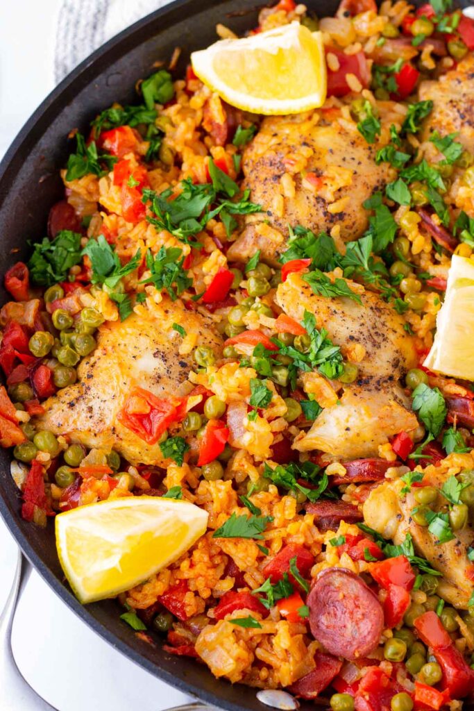 Chicken and Chorizo Paella Cooking For My Soul