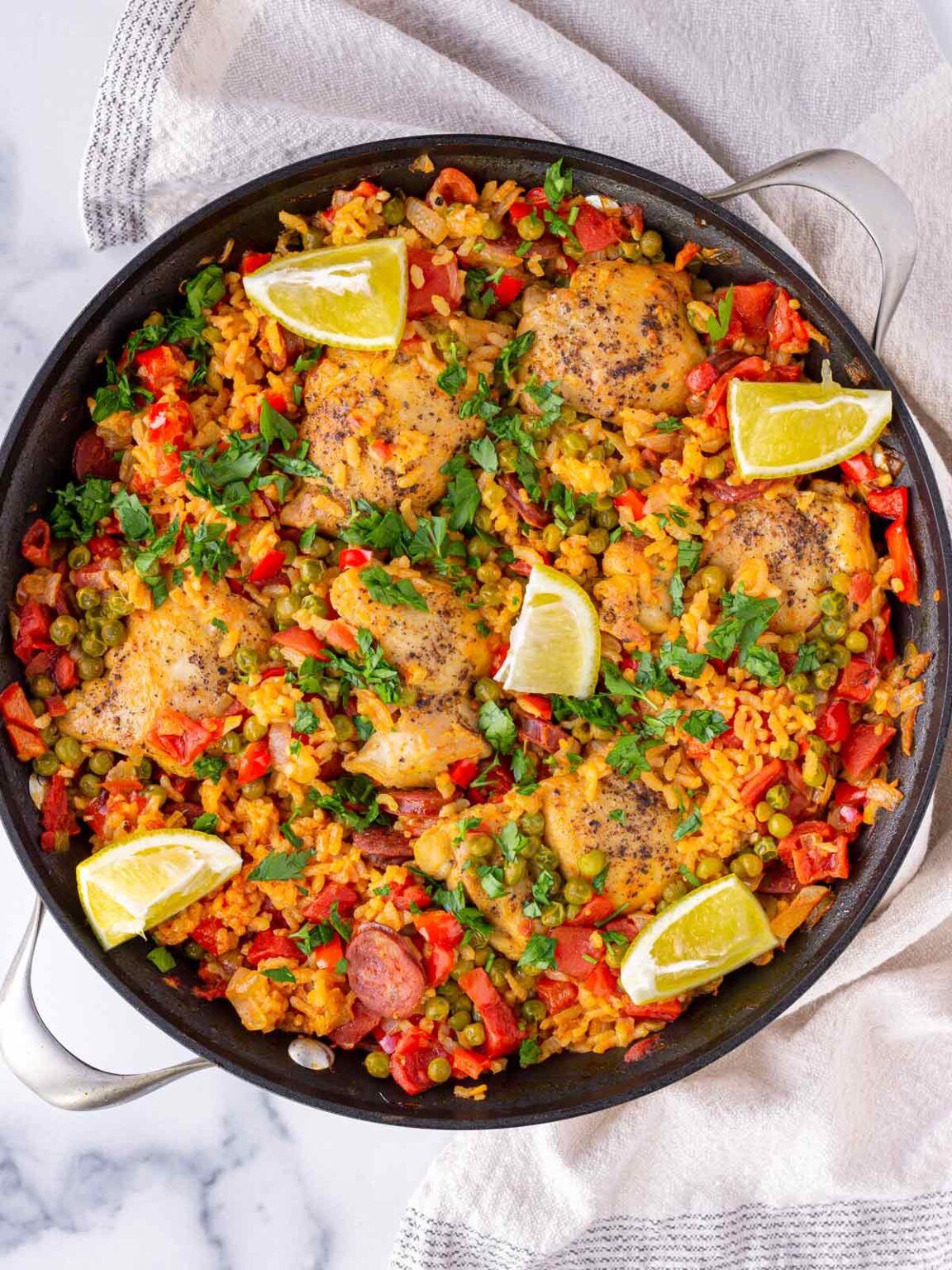 Chicken and Chorizo Paella - Cooking For My Soul