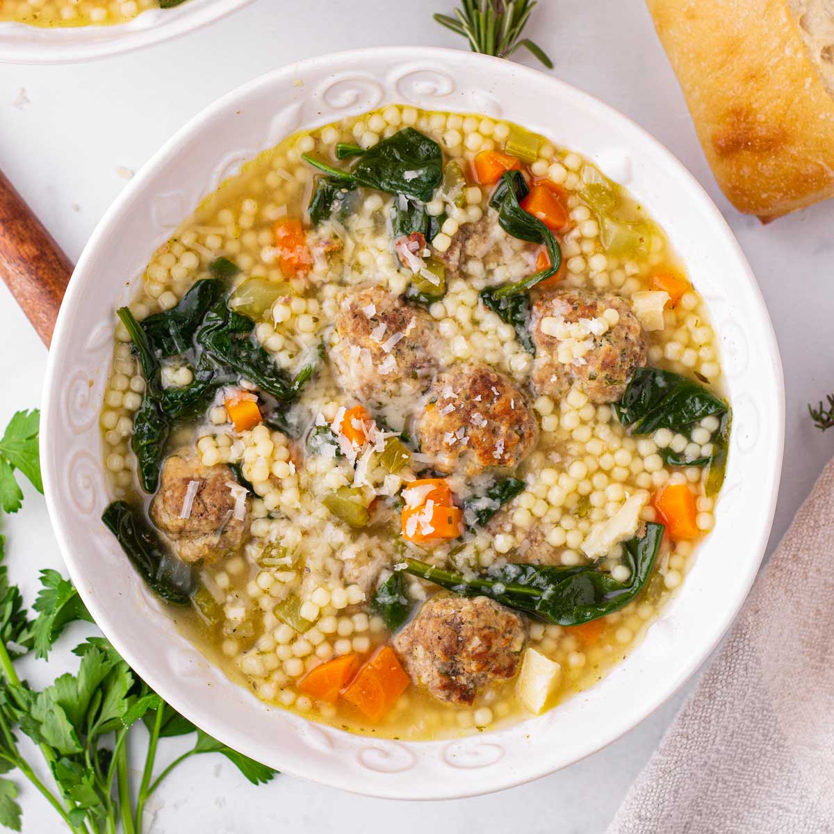 Italian Wedding Soup - The Cozy Cook