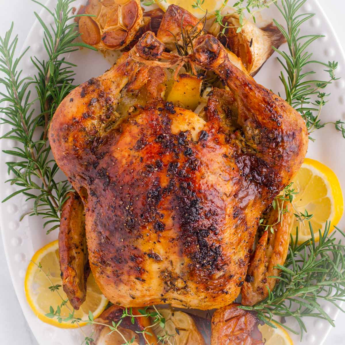 Lemon Thyme French Roast Chicken (Poulet Rôti) - Le Chef's Wife