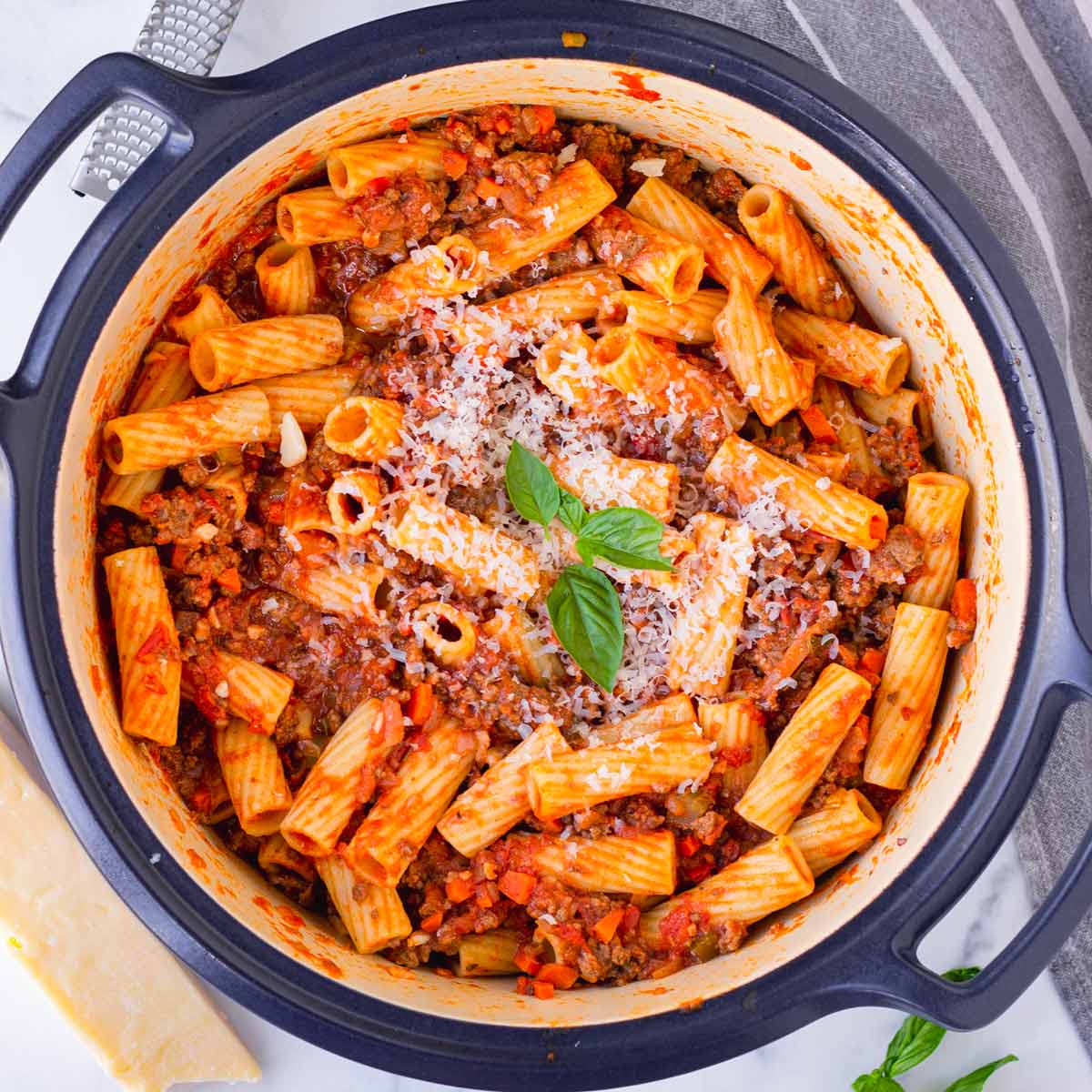 Hearty Rigatoni Bolognese - Cooking For My Soul