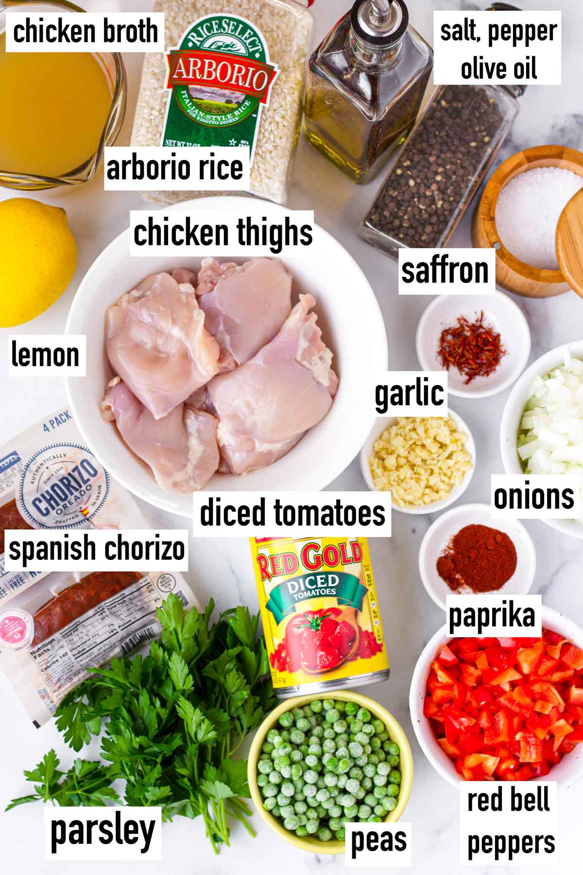 labeled ingredients