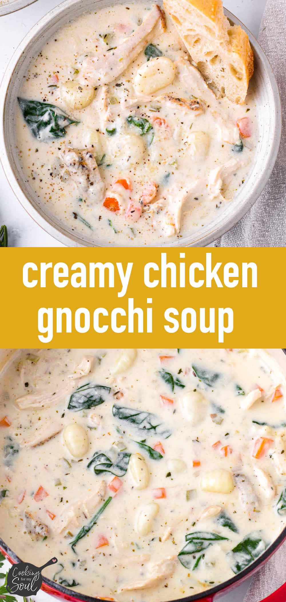 Creamy Chicken Gnocchi Soup - Cooking For My Soul