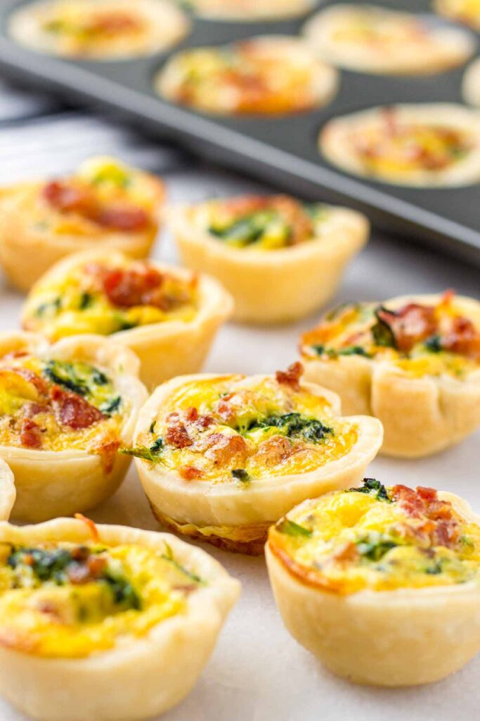 Mini Spinach Quiches - Cooking For My Soul