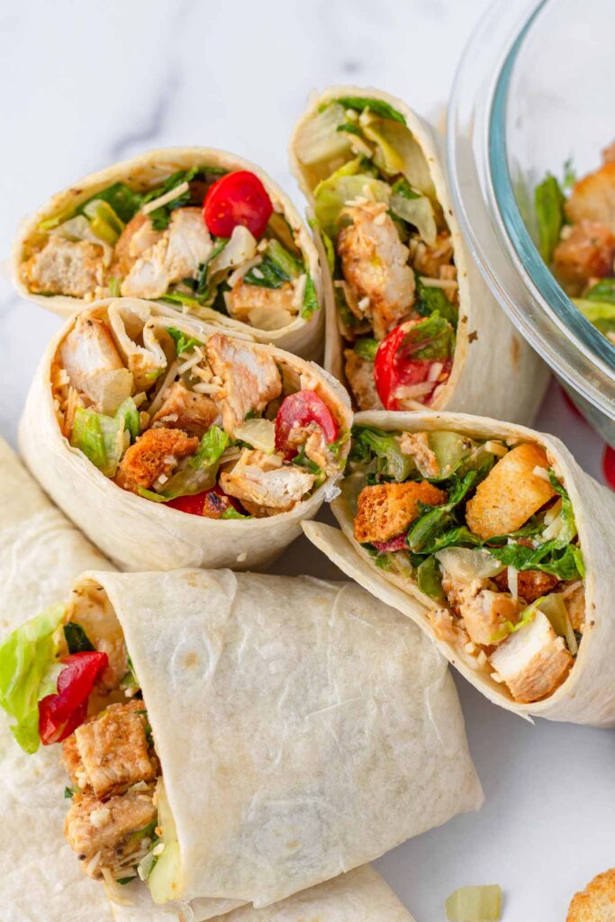 Chicken Caesar Wraps - Cooking For My Soul