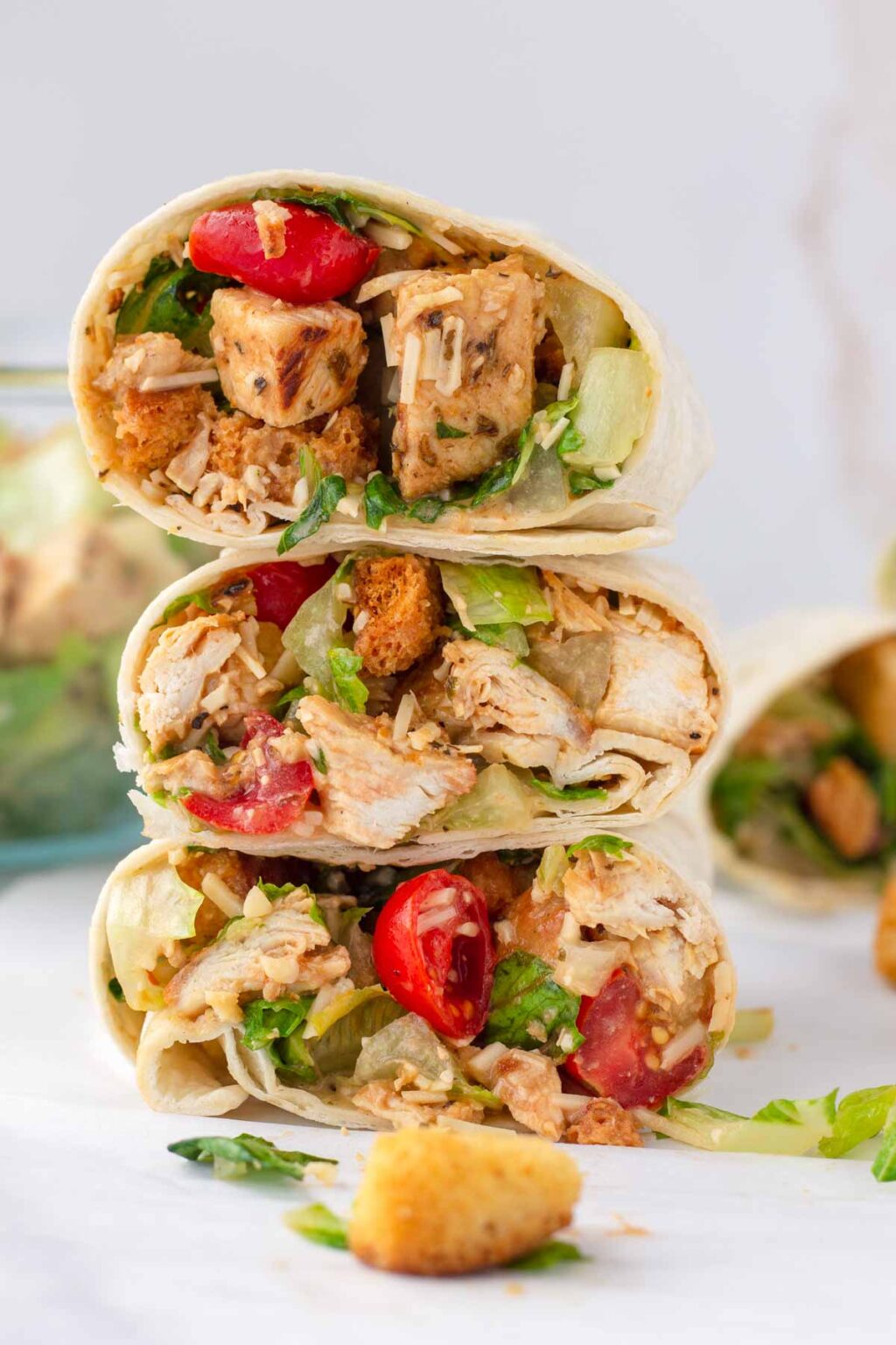 Chicken Caesar Wraps - Cooking For My Soul