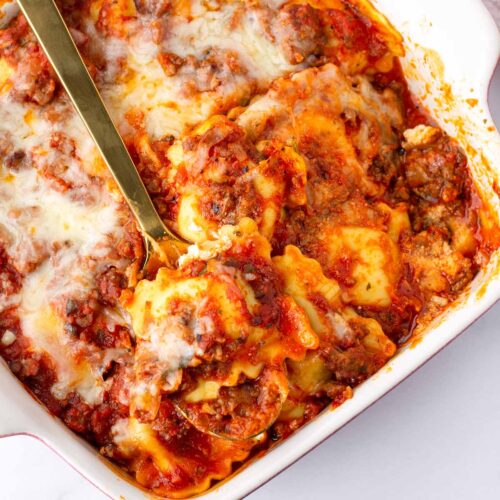 Cheesy Baked Ravioli - Cooking For My Soul