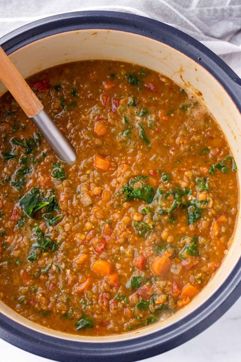 Lentil Kale Soup - Cooking For My Soul