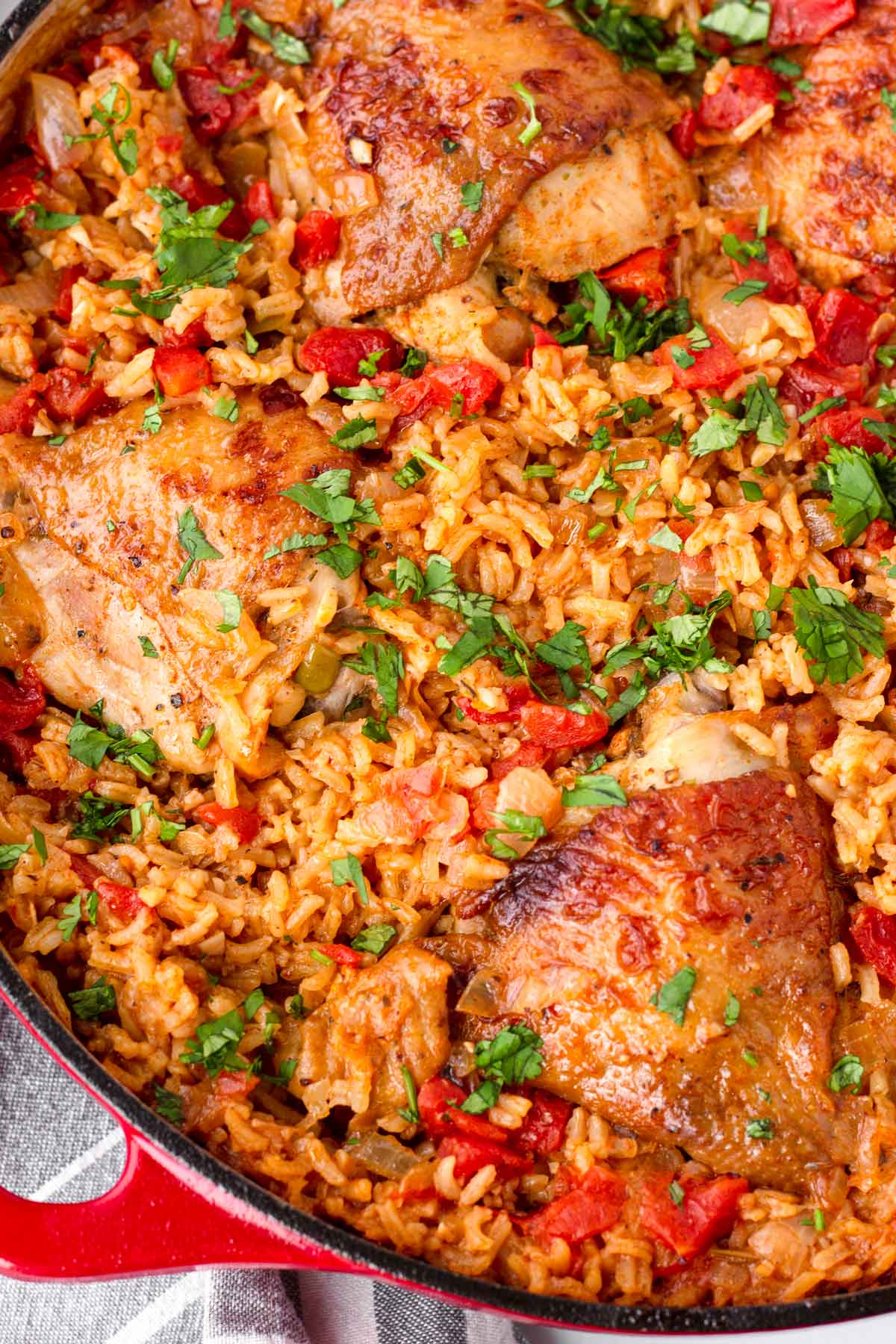 mexican rice with chicken thighs