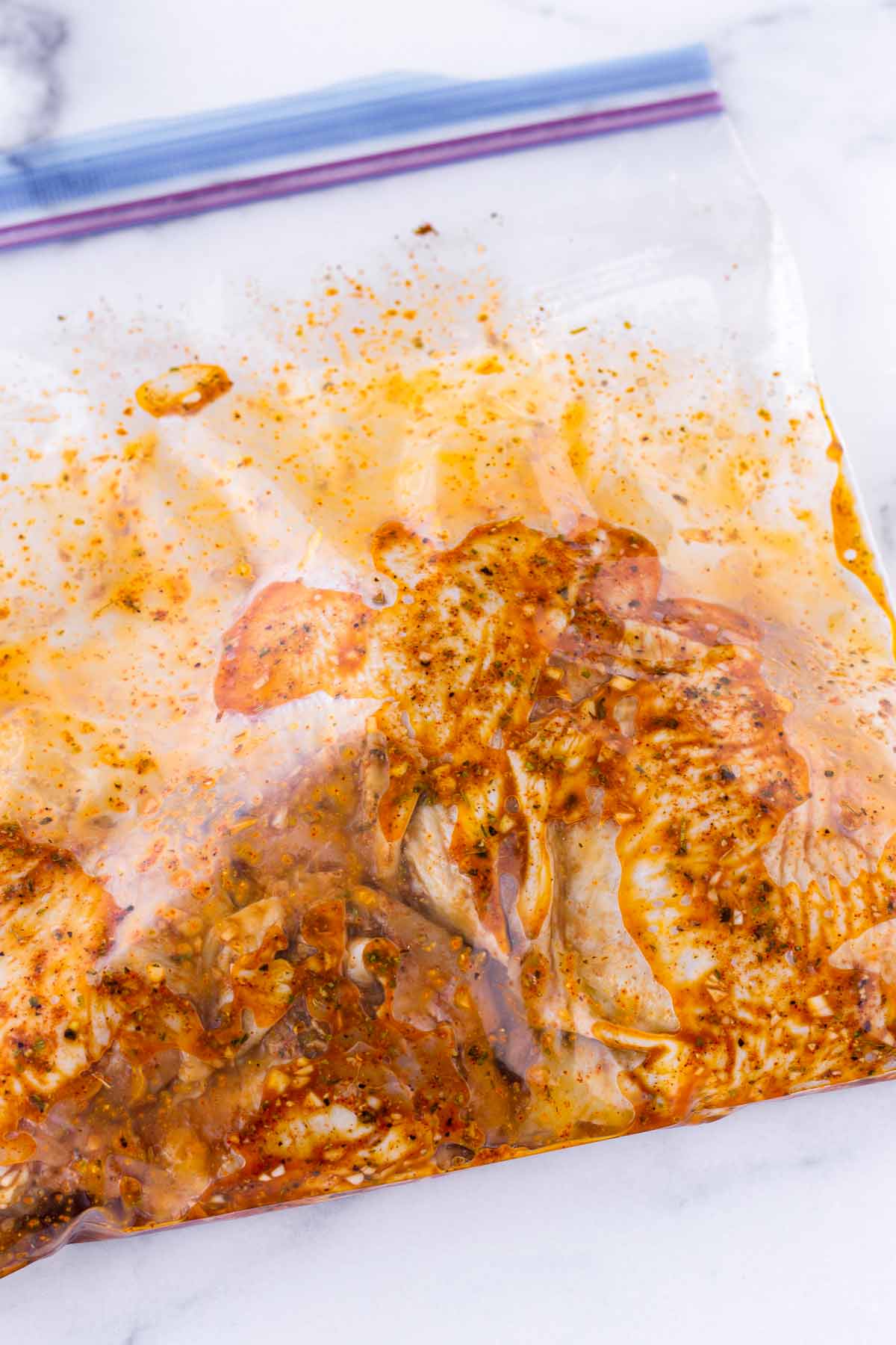 marinade for the chicken in ziploc bag