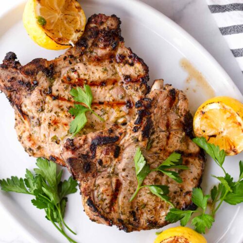 Grilled Pork Chop Marinade - Cooking For My Soul