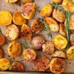 herb roasted potatoes in oven