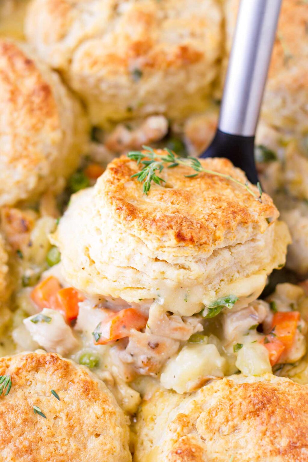 Chicken Pot Pie with Biscuits - Cooking For My Soul