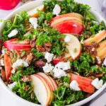 kale apple salad with nuts