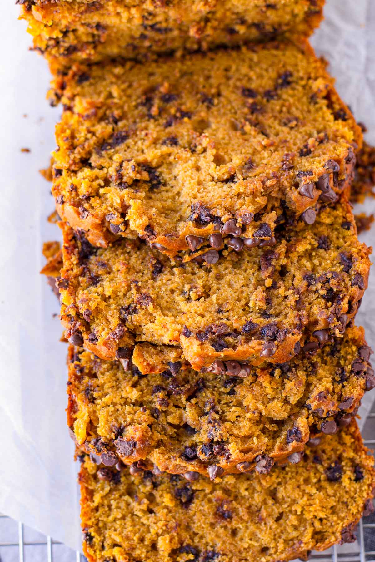 pumpkin quick bread with chocolate chips