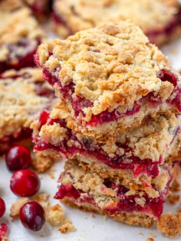 stacked cranberry bars