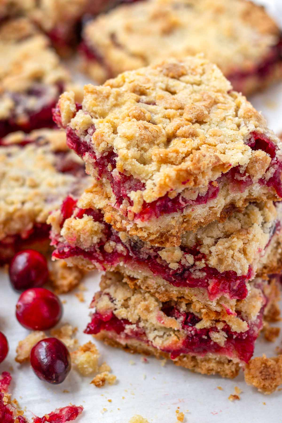 stacked cranberry bars