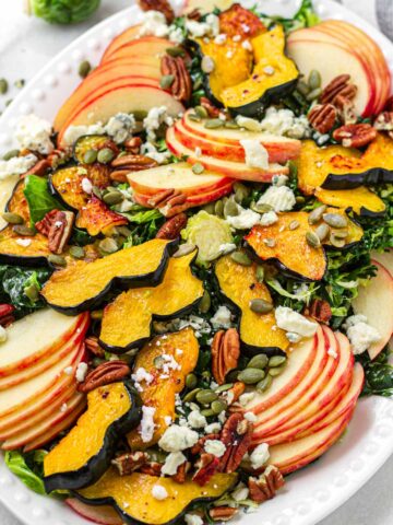platter of fall harvest salad with seasonal vegetables