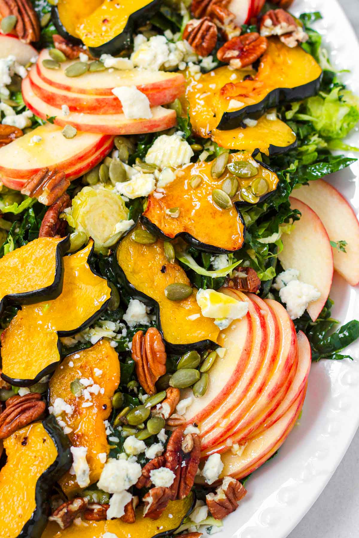 harvest salad with apples and roasted squash