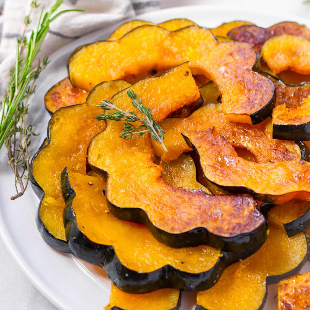 Maple Roasted Acorn Squash - Cooking For My Soul