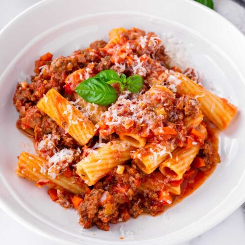 Rigatoni Bolognese - Cooking For My Soul