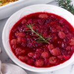 cranberry sauce with grapes and rosemary