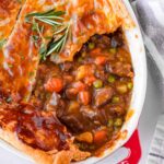 puff pastry beef pie with hearty filling