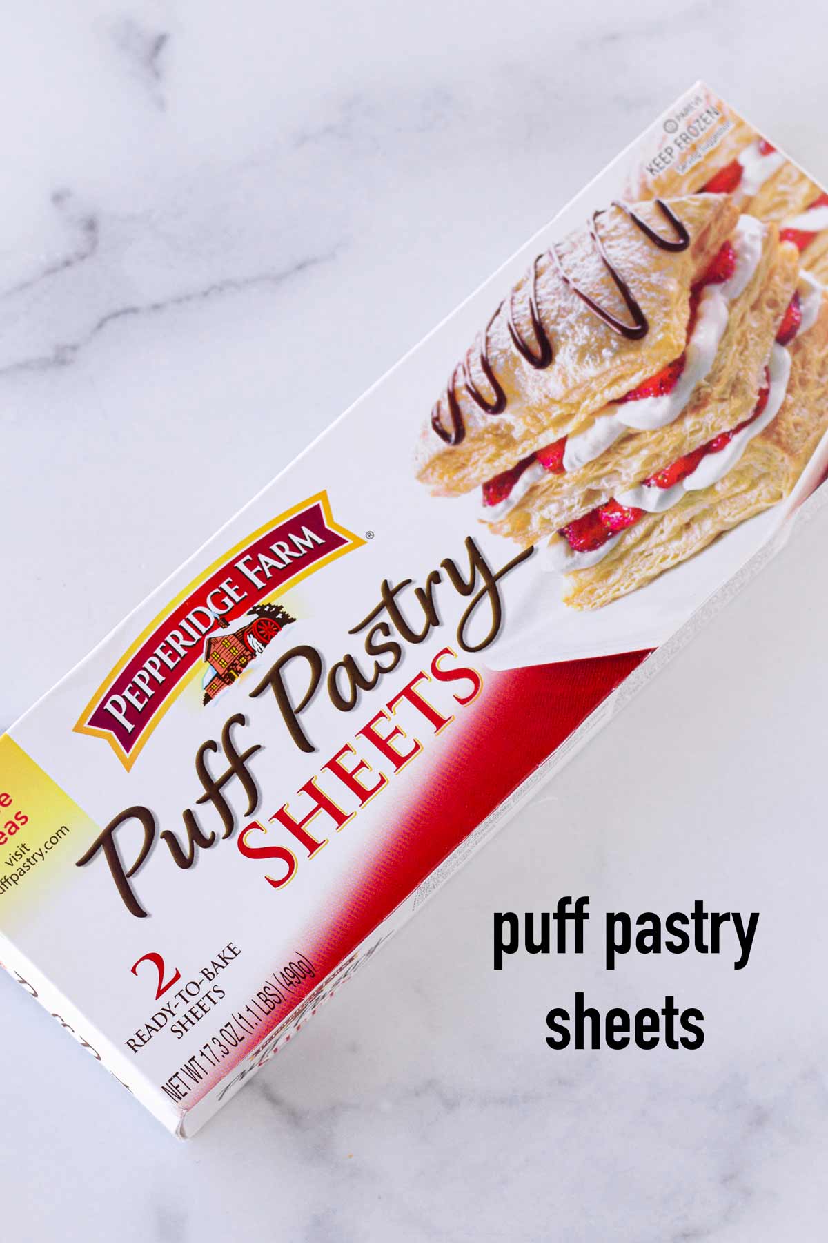a box of puff pastry sheets