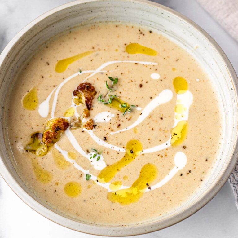 Roasted Garlic and Cauliflower Soup - Cooking For My Soul