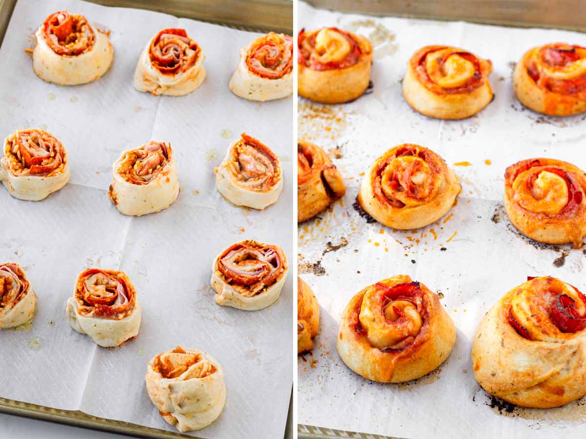 baked pepperoni pizza rolls