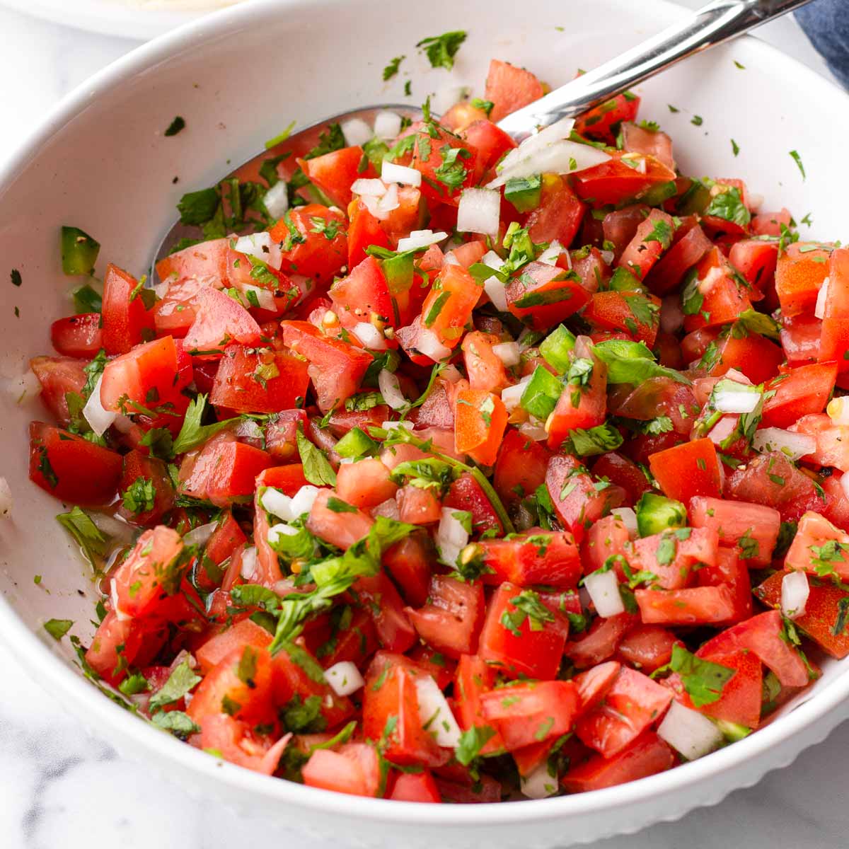 pico de gallo with fresh ingredients