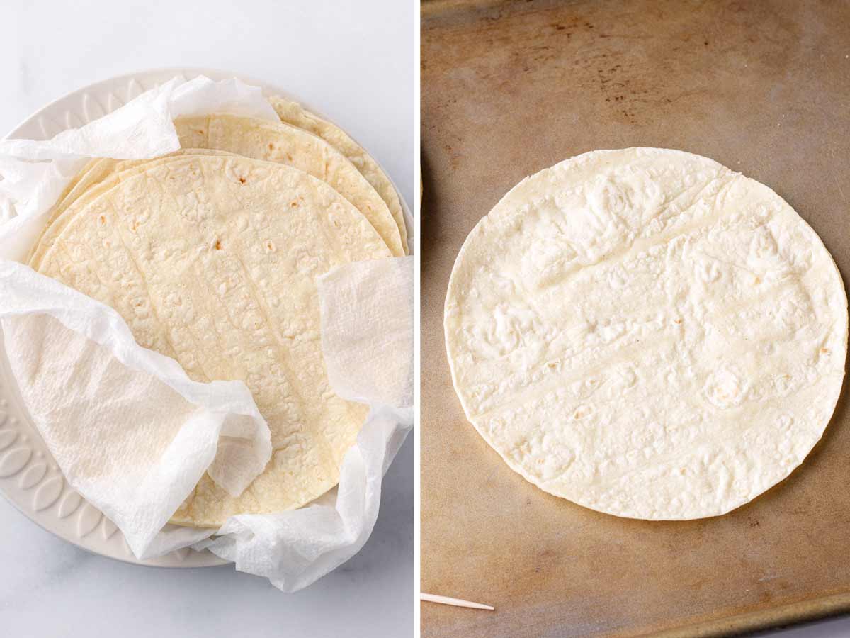 showing how to make tortillas pliable