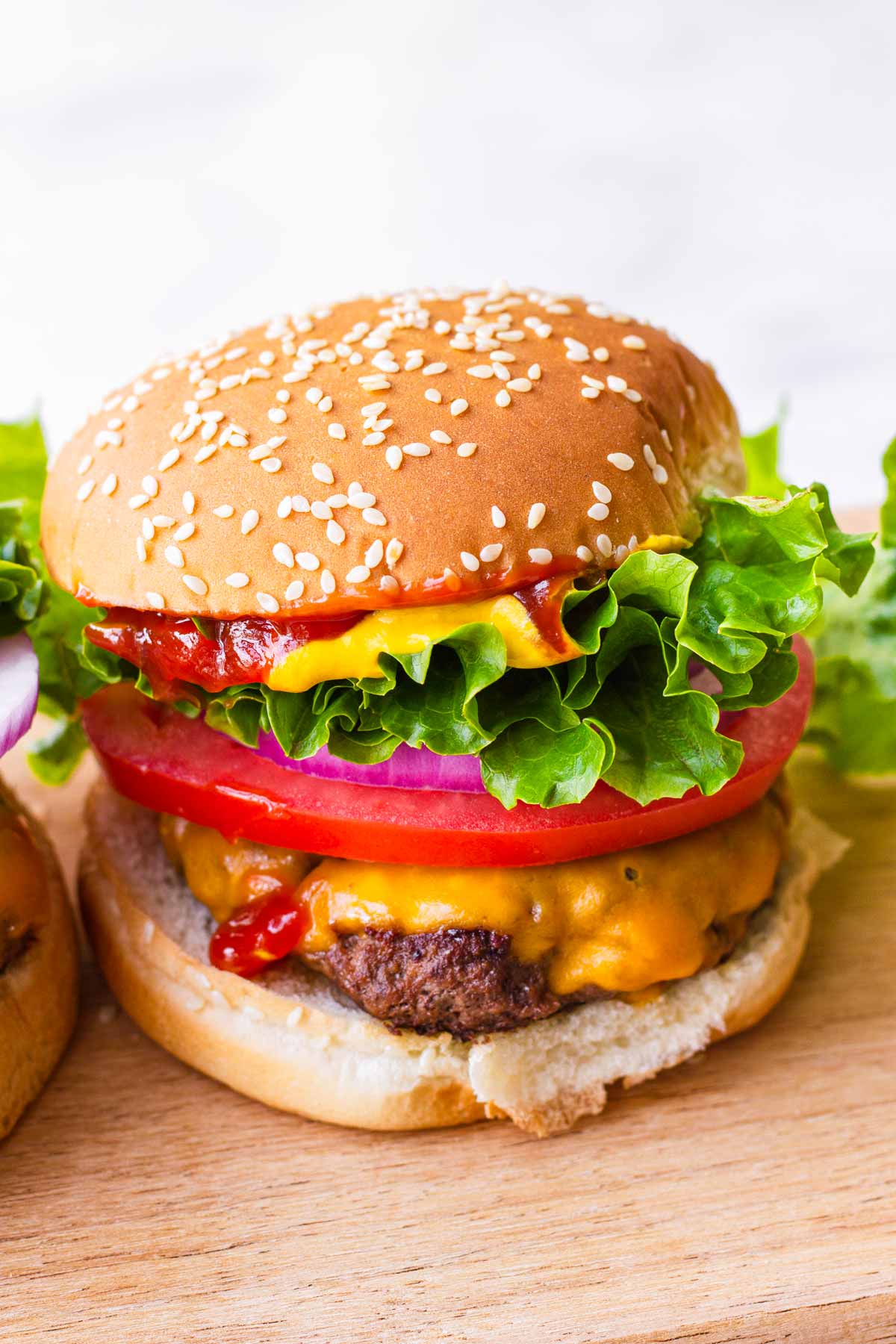 classic burgers with fresh toppings