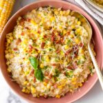 creamy corn risotto with pancetta