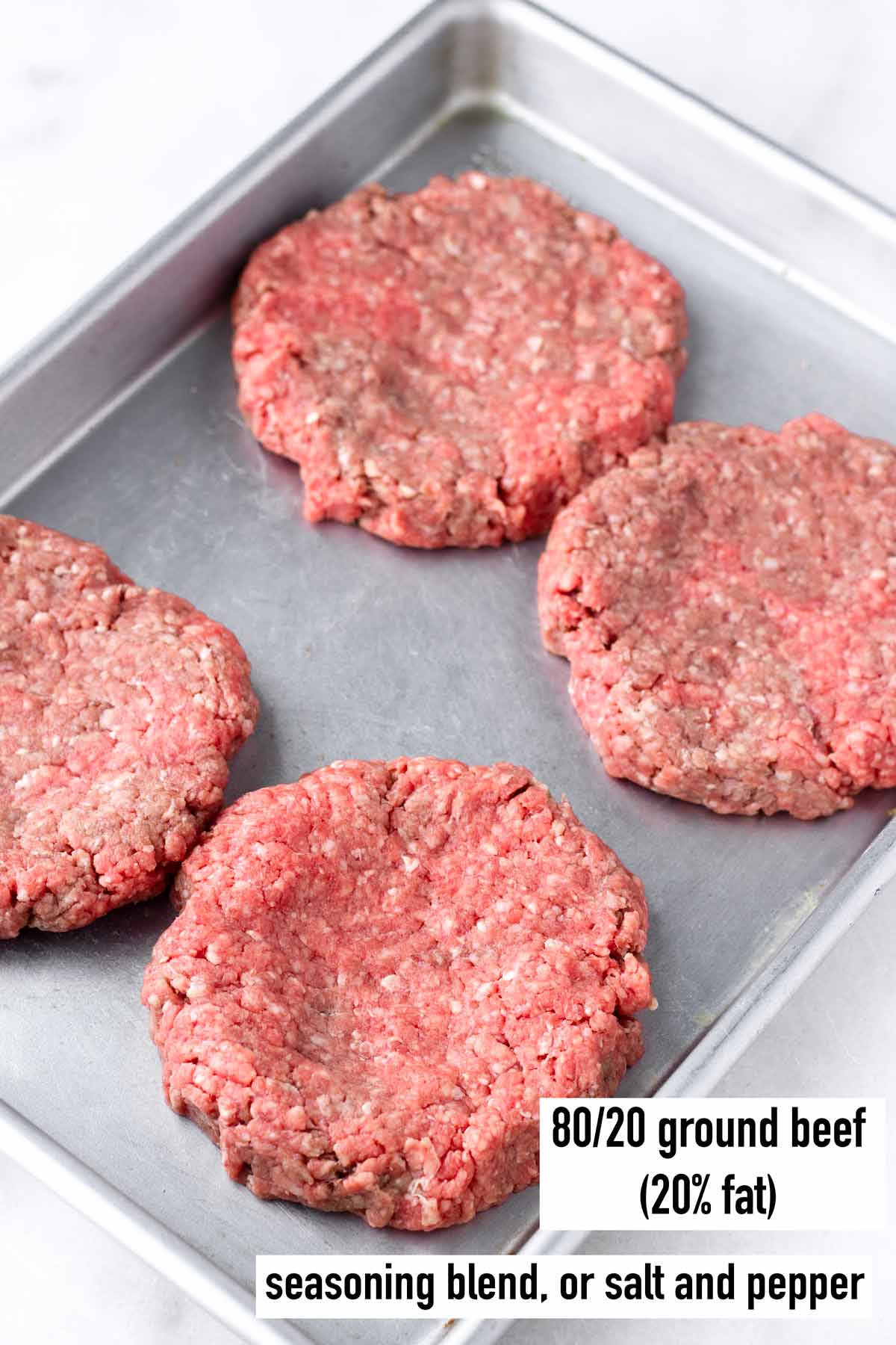 labeled ingredients for patties