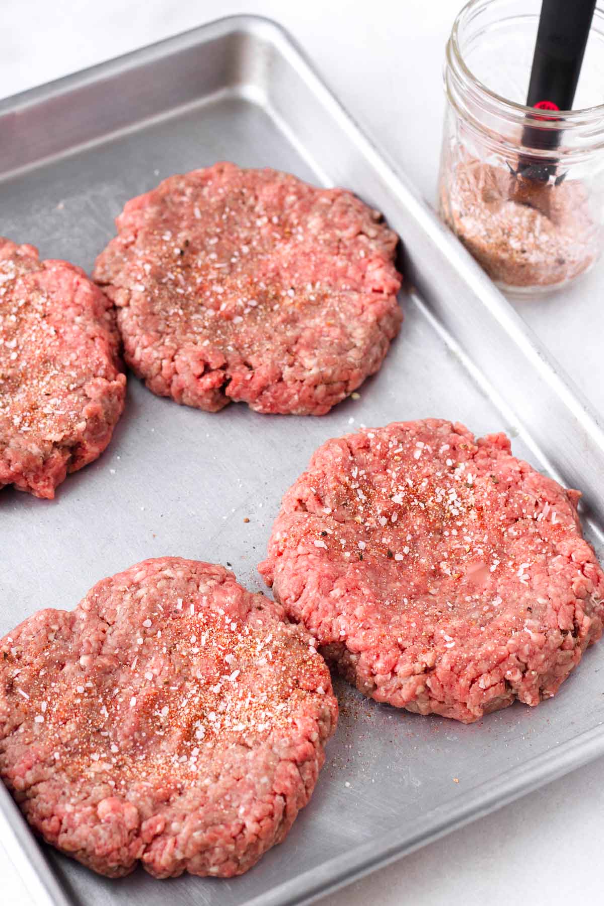 seasoned burger patties