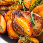 balsamic pork chops with peaches