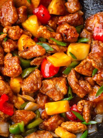 sweet and sour pork with pineapple