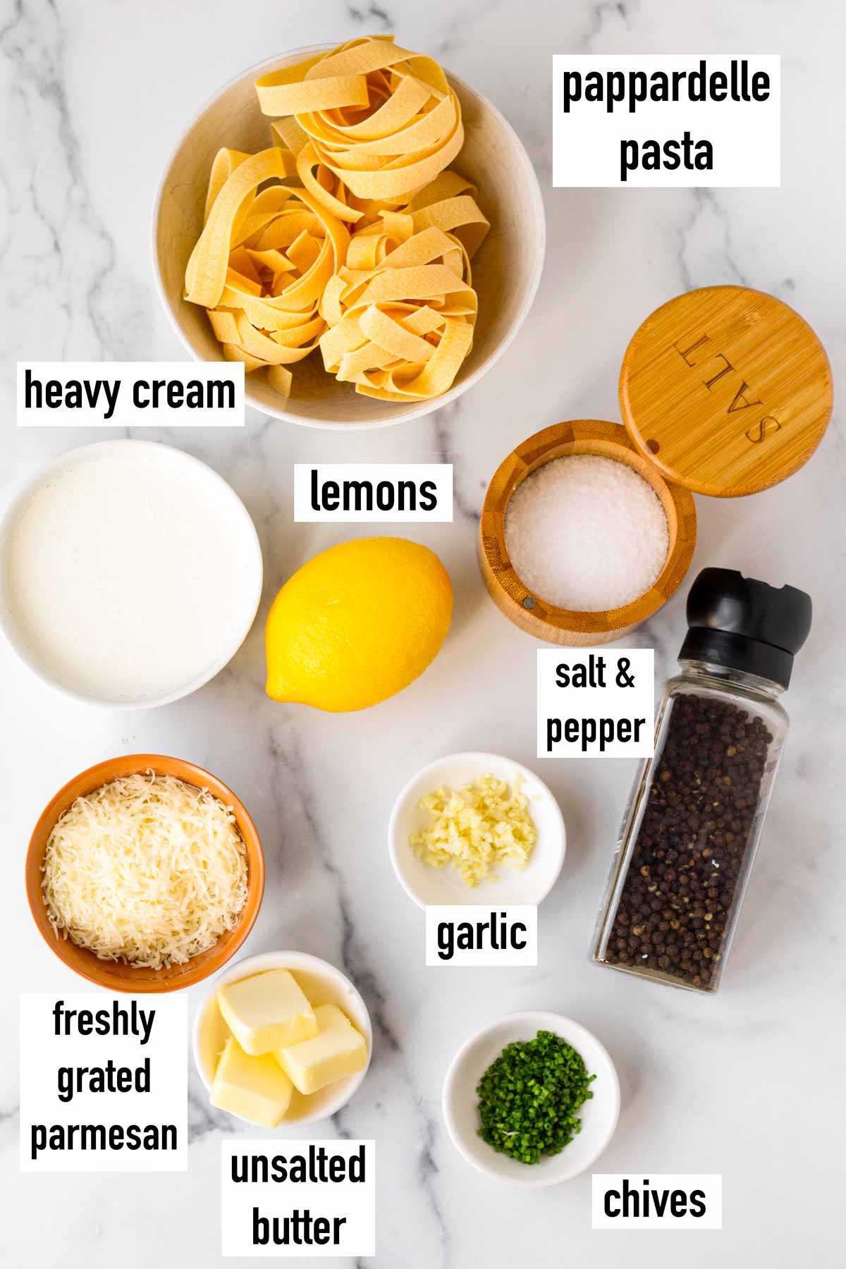 labeled ingredients