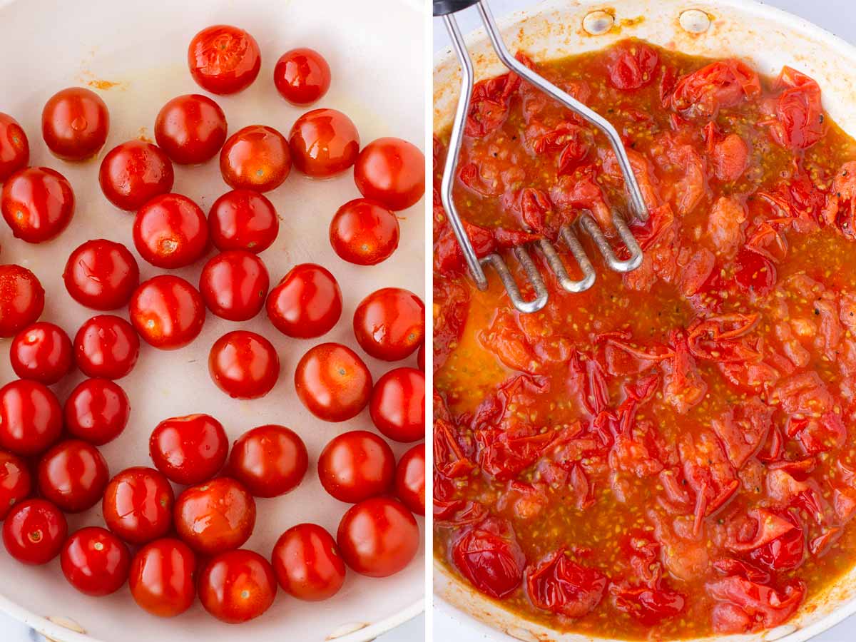 cooking fresh cherry tomatoes