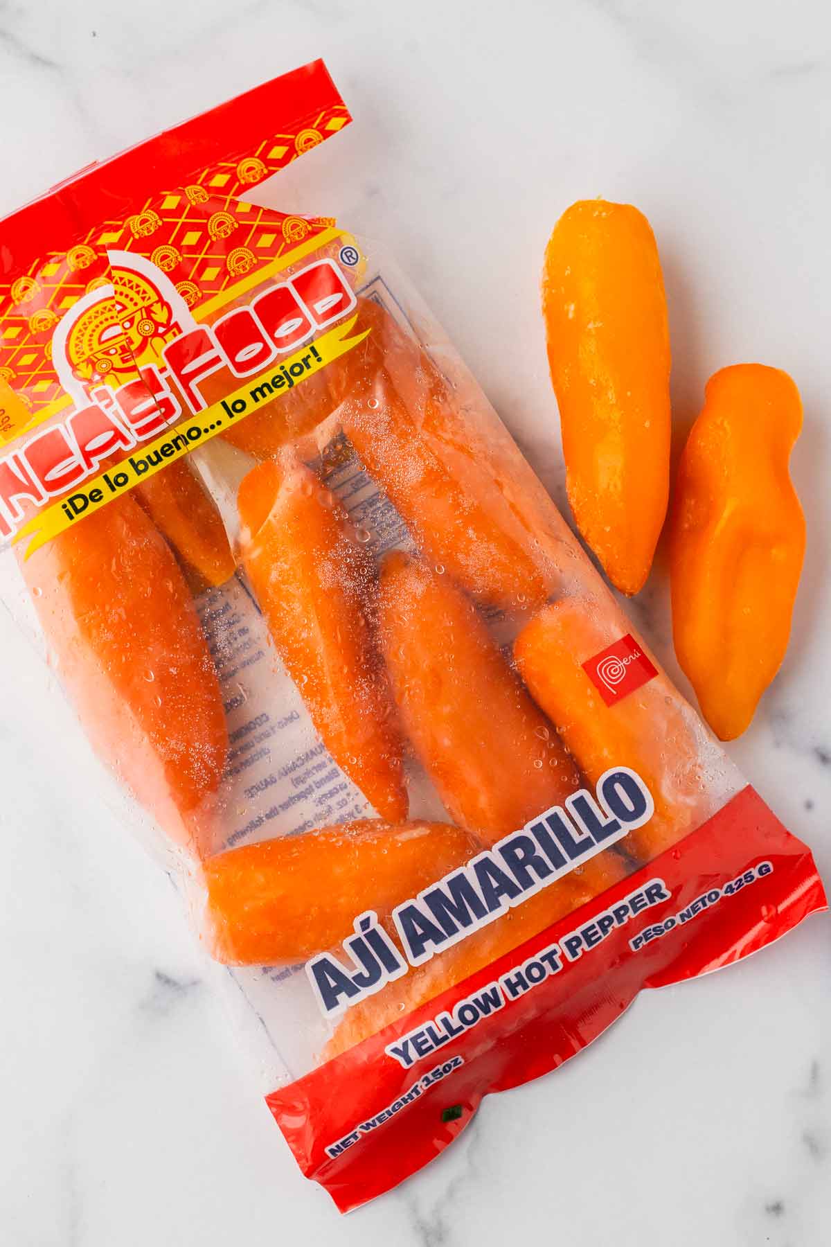 frozen aji amarillo in package