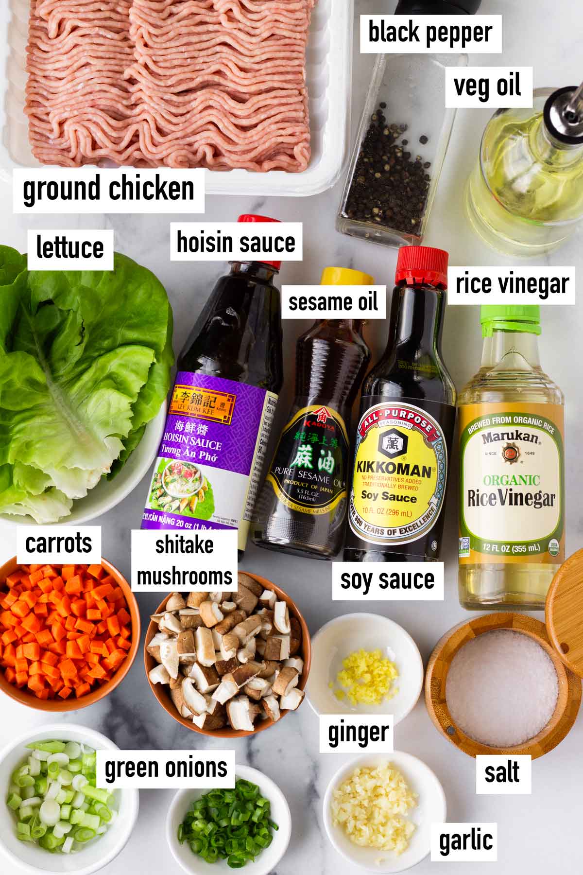 labeled ingredients