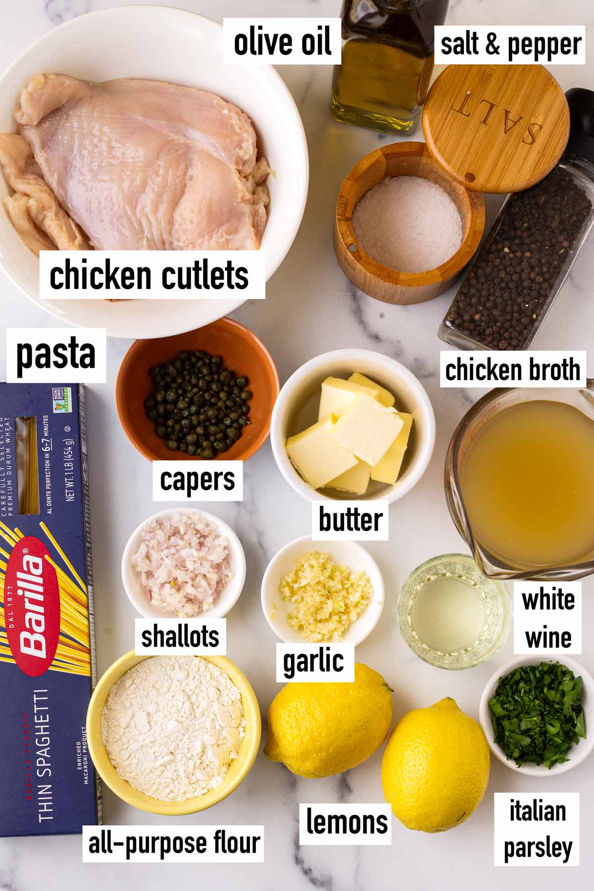 labeled ingredients