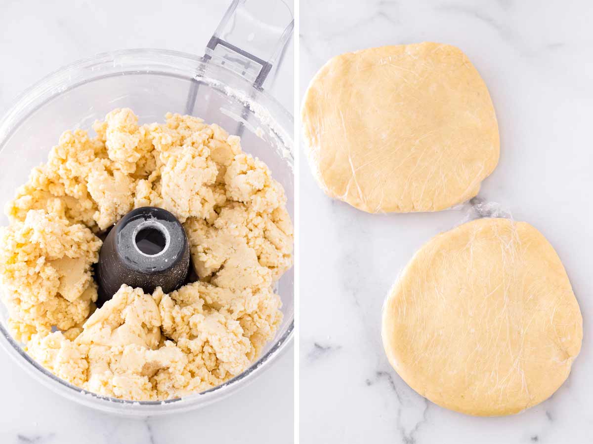 making the dough in food processor