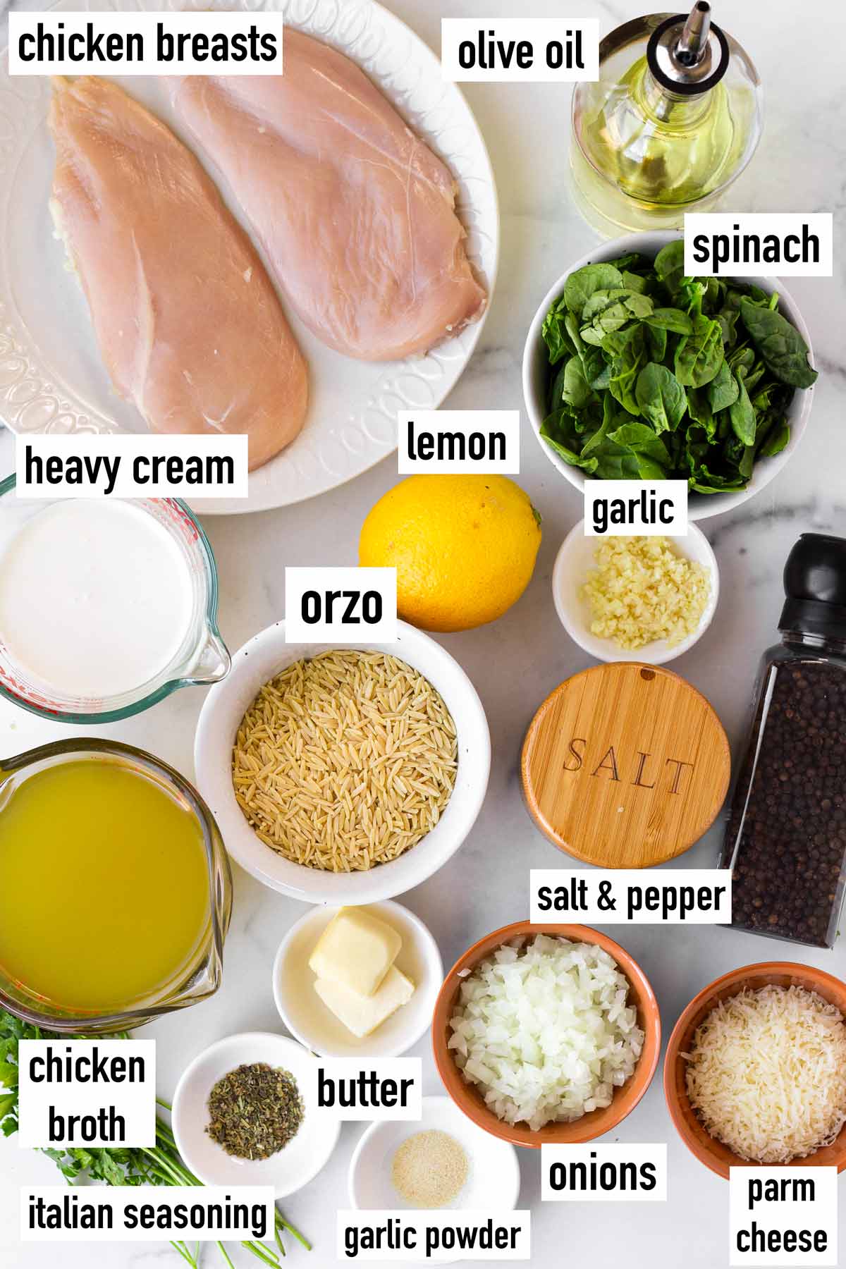 labeled ingredients