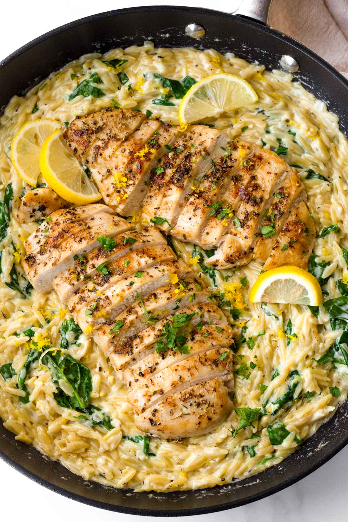 skillet lemon chicken orzo