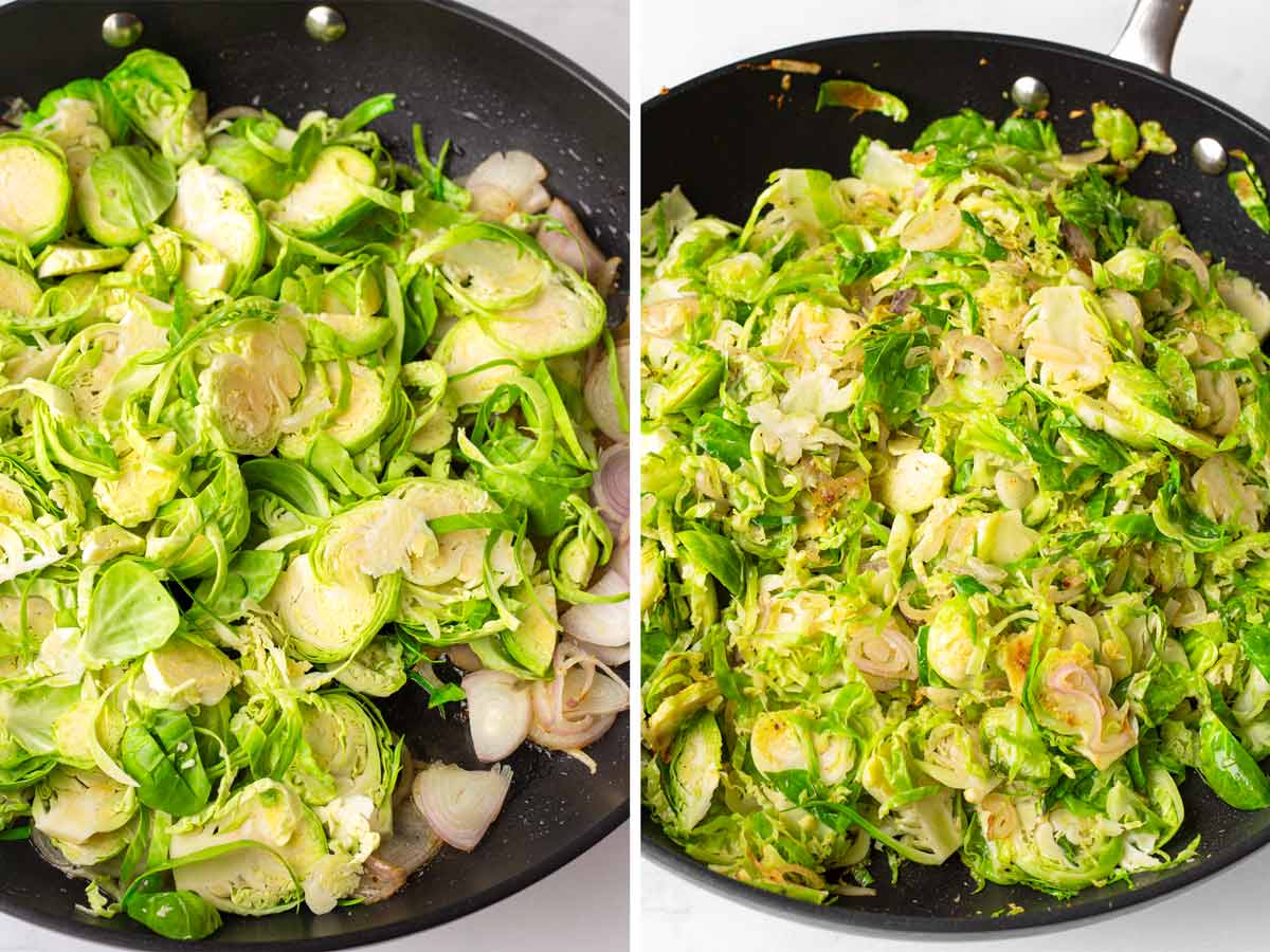 sauteing brussels sprouts