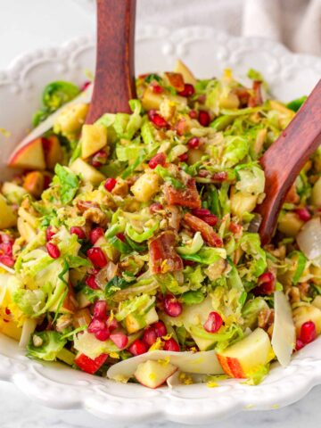 warm brussels sprouts salad with bacon