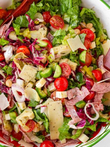 italian chopped salad with vinaigrette